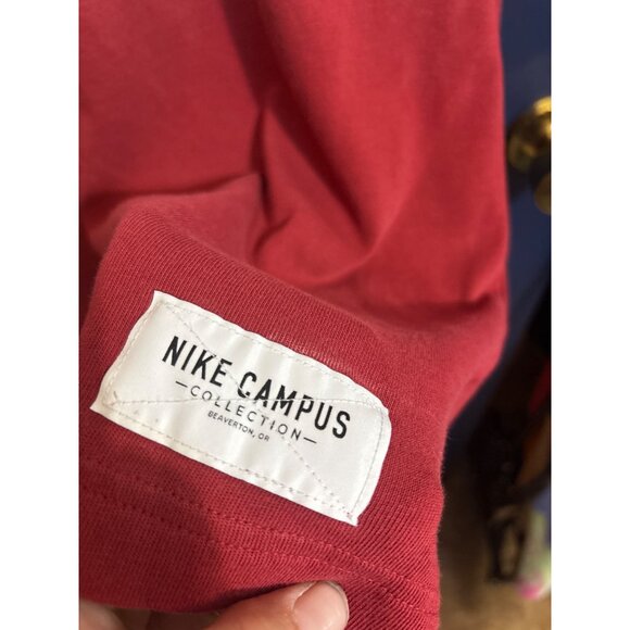 Nike Campus Collection Alabama Crimson Tide Rugby Shirt Sz XL Cotton Red & White - Picture 4 of 5